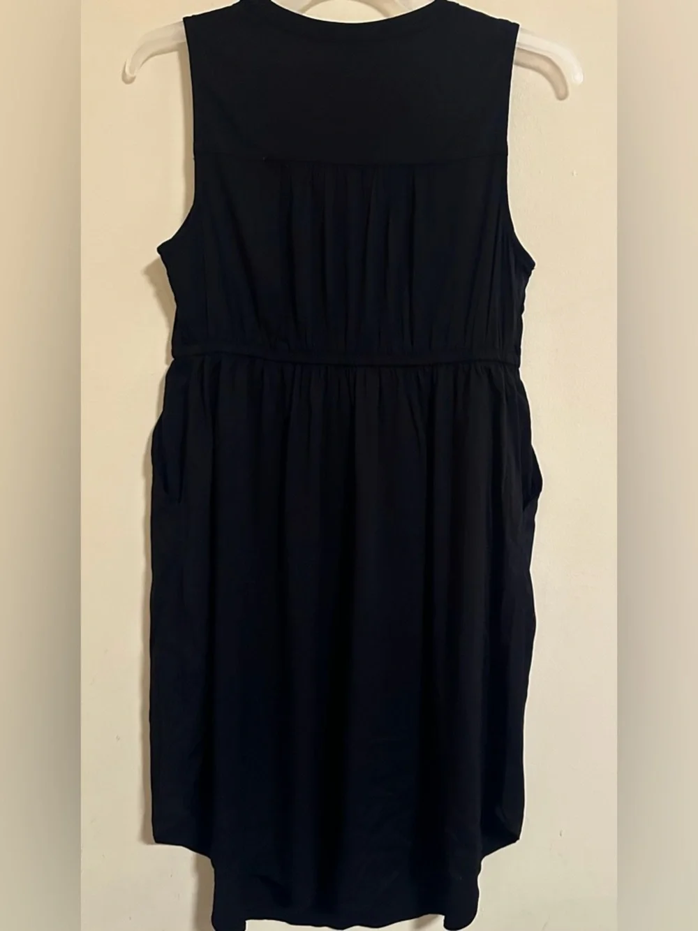 NWOT Torrid Mini Stretch Challis Lace Up Detail Shirt Dress Black Size 00 M/L - Picture 9 of 12